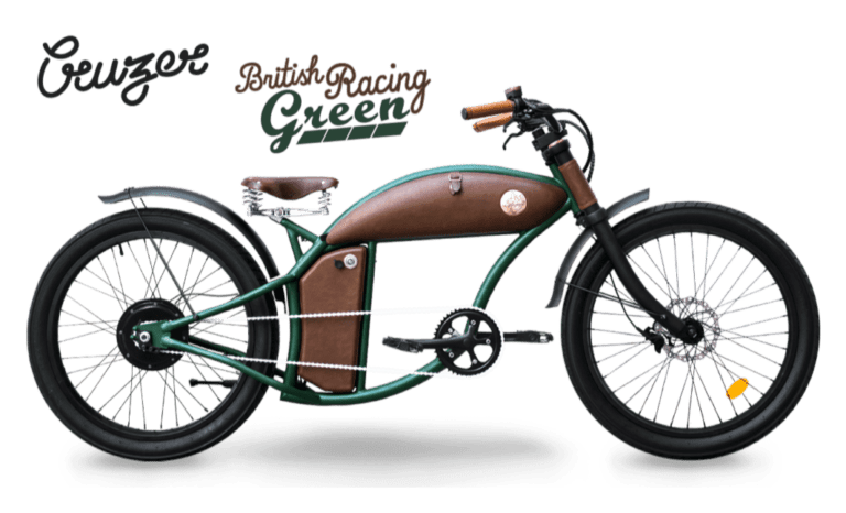 retro elektrobicykel cruzer green