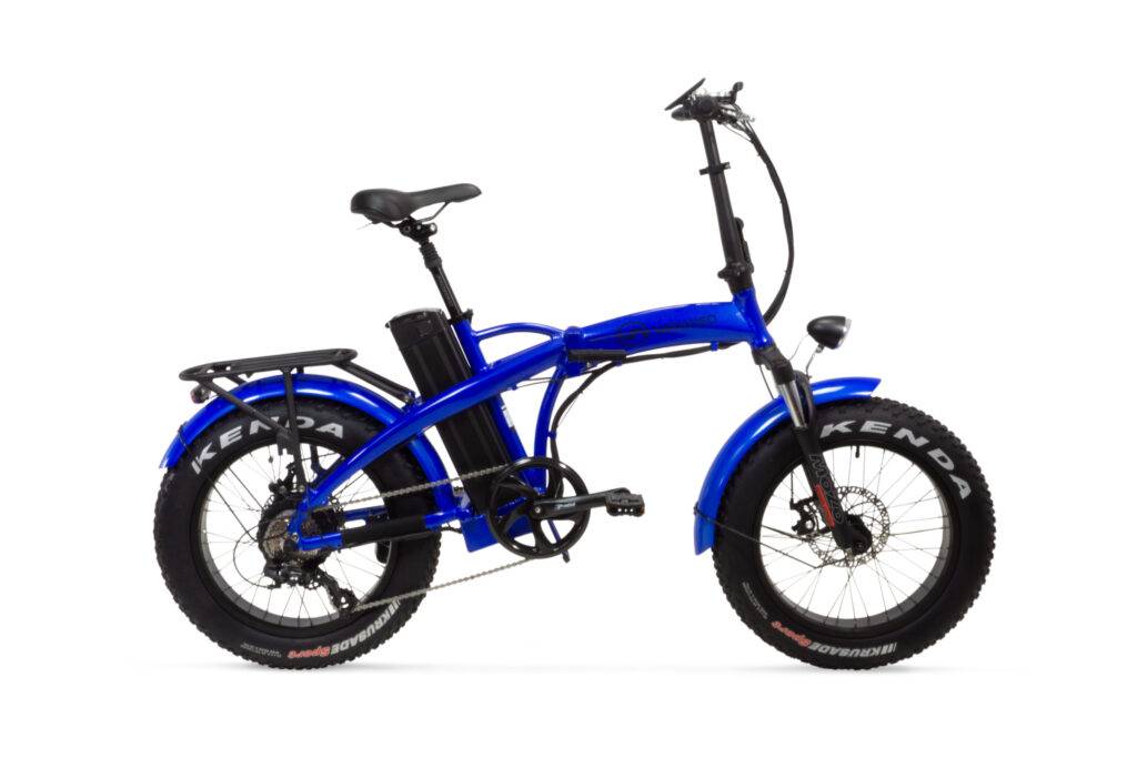 Mestský skladací odpružený bicykel varaneo modrý