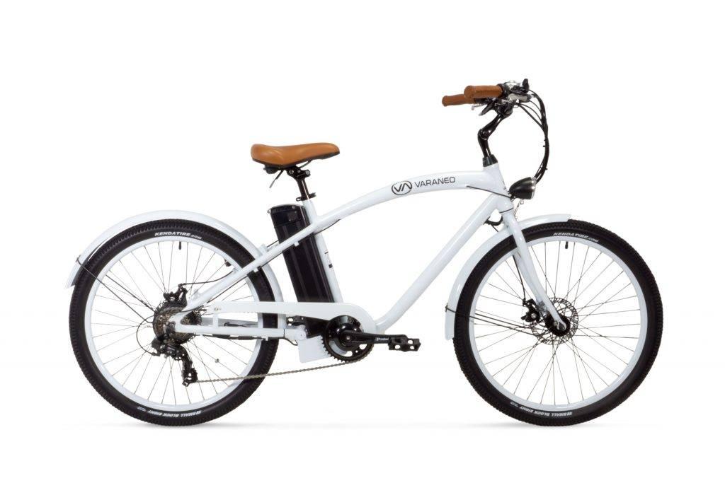Dámsky elektrický bicykel Beachcruiser biely